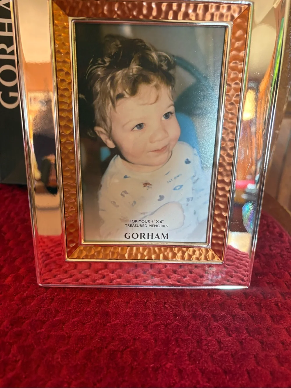 Gorham Craft Chic 4x6 Copper & Silver Tone Picture Frame w/ Original Box